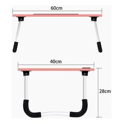 Mesinha Portátil P/ Notebook Dobrável de Cama com Porta Copo:rosa - 2