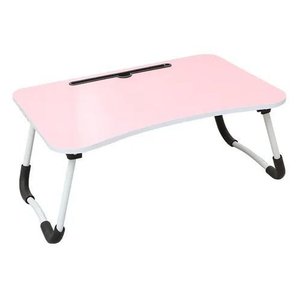 Mesinha Portátil P/ Notebook Dobrável de Cama com Porta Copo:rosa