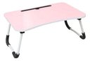 Ver imagem 1 de Mesinha Portátil P/ Notebook Dobrável de Cama com Porta Copo:rosa