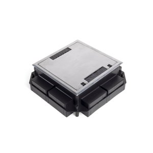 Caixa de Piso Dupla Sobrepor 4 Tomadas e 2 Conectores Xlr