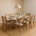 Ver imagem 1 de Sala de Jantar Madeira Vidro 8 Cad 2,20x1,10m Altiva Solare
