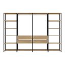 Ver imagem 5 de Guarda-roupa Closet Modulado Arizona 4 Gavetas 270cm Multimóveis Mp4784 Preto/madeirado