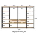 Ver imagem 6 de Guarda-roupa Closet Modulado Arizona 4 Gavetas 270cm Multimóveis Mp4784 Preto/madeirado