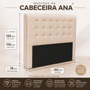Ver imagem 2 de Cabeceira Cama Box Queen Ana 160 cm Estofada em Veludo com Frame