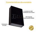 Ver imagem 3 de Kit 12 Arandela 2 Fachos Uso Externo Interno Led 4w Preto - Bco Quente