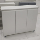 Ver imagem 3 de Mini Despensa 3 Portas Branca 100% Mdf – Entregue Montada, Ideal para Cozinha | Pôr Design & Móveis