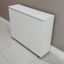 Ver imagem 1 de Mini Despensa 3 Portas Branca 100% Mdf – Entregue Montada, Ideal para Cozinha | Pôr Design & Móveis