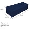 Calçadeira Baú Estofada Mel 160cm Queen Size com Capitonê Suede Azul Marinho - Doce Sonho Mó - 6