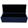 Calçadeira Baú Estofada Mel 160cm Queen Size com Capitonê Suede Azul Marinho - Doce Sonho Mó - 4