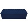 Calçadeira Baú Estofada Mel 160cm Queen Size com Capitonê Suede Azul Marinho - Doce Sonho Mó - 2