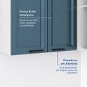 Ver imagem 5 de Armário Aéreo Planejado Canto Reto Soho CabeCasa MadeiraOriginals Branco/Azul