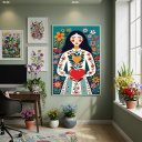 Ver imagem 1 de Quadro Decorativo Coração Alado 70x50cm Mold Preta