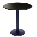 Ver imagem 1 de Mesa de Jantar Redonda 70 cm Tampo Preto em MDP Base Zeta