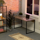 Ver imagem 1 de Mesa para Escritório Reta Industrial Cor Teca Grandis