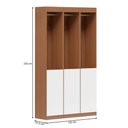 Ver imagem 4 de Guarda-Roupa Casal Andorra 3 Portas 15 Prateleiras Freijó/Branco - Pnr Móveis