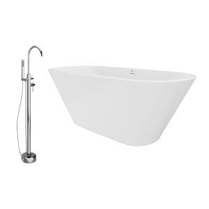 Kit Banheira de Imersão e Misturador Monocomando - Nab0003-c + Tab0028-c