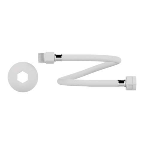 Engate Flexível de Pvc 1,50m Branco Branco 7124-1