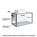 Ver imagem 2 de Gabinete para Banheiro Industrial Suspenso 80 cm com 1 Porta e Cuba - Preto/Branco