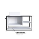 Ver imagem 4 de Gabinete para Banheiro Industrial Suspenso 80 cm com 1 Porta e Cuba - Preto/Branco