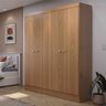 Guarda-roupa Solteiro 4 Portas Jacob 135 Cm - Carvalho - 1