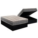Ver imagem 1 de Cama Box Baú Casal: Colchão Espuma Paropas D45 / EP Confort Mega Firme + Base CRC Suede Black(