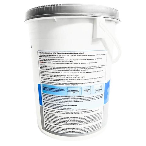 Cloro para Piscina Multiação 10 em 1 10 Ações 10kg Branco Hth