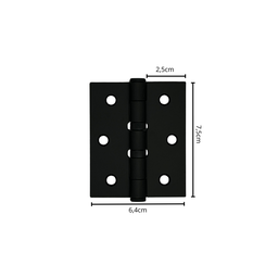 Kit Puxador para Porta 60cm + Dobradiça + Prendedor Porta Preto - 4