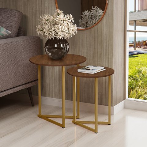 Mesinha Redonda Jogo Jade Pé De Aço Estilo Moderno Luxo
