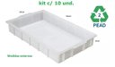 Ver imagem 1 de Kit com 10 Bandejas 12 Litros 54x33x8 Cm Pead Natural