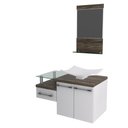 Ver imagem 2 de Conjunto Balcão C-cuba F44 e Espelheira Legno 831 Branco Chess C-carvalho Branco Chess C-carvalho