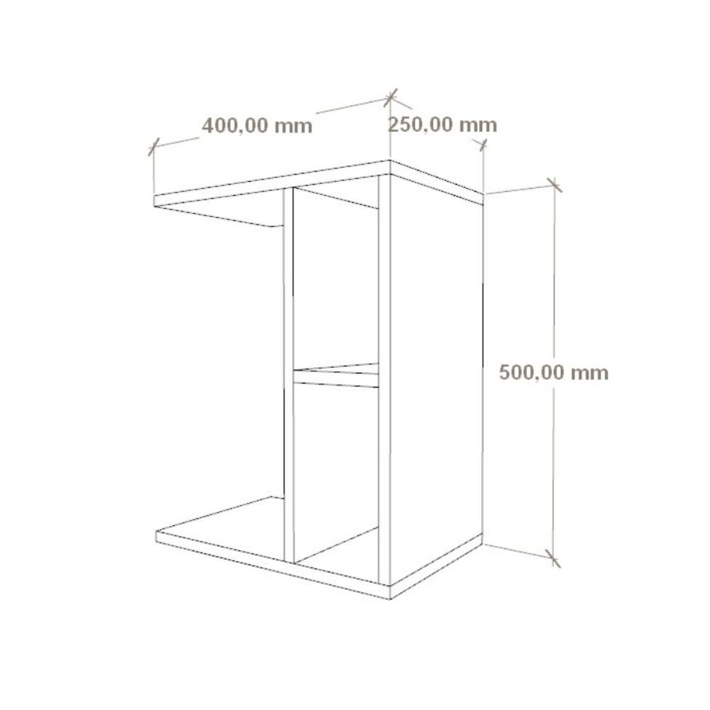 Mesa Lateral Centro para Sala e Quarto Retangular U - 4