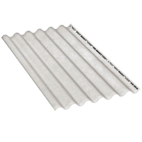 Telha de Fibrocimento Ondulada 6 mm 1,53 x 0,92 Metros - BRASILIT