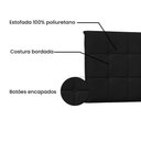 Ver imagem 3 de Painel de Cama 195cm Sonhare Suede Preto - Lucadi Home
