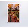 Quadro Branco Praça Outono 120x80 Cm Tecido Canvas - 3