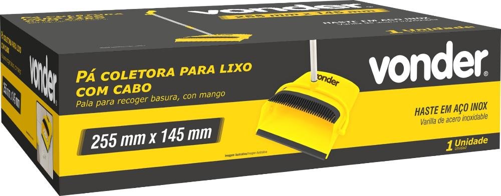 Pá Coletora para Lixo 255 mm com Cabo Vonder - 4