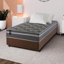 Ver imagem 1 de Conjunto Cama Box Espuma Miami Cinza Solteiro 88x188x62