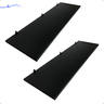 Kit 2 Prateleira Preta 90X30 Tampo Tabua Mdf  Organizadora Decoração Cozinha Quarto Banheiro Sala - 2