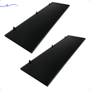 Ver imagem 2 de Kit 2 Prateleira Preta 90X30 Tampo Tabua Mdf  Organizadora Decoração Cozinha Quarto Banheiro Sala