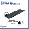 Kit 2 Prateleira Preta 90X30 Tampo Tabua Mdf  Organizadora Decoração Cozinha Quarto Banheiro Sala - 4