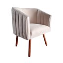Ver imagem 3 de kit 05 Poltrona Julia Decoração Salão Cadeira Escritório Recepção Estar Amamentação Suede