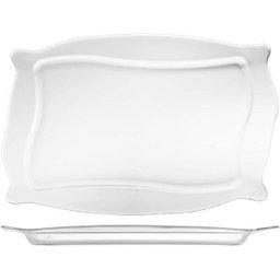 Bandeja Travessa Vidro Retangular Bordas Decoradas Servir Utensilio Cozinha Centro Mesa Fruteira - 6