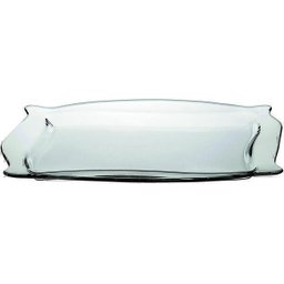 Bandeja Travessa Vidro Retangular Bordas Decoradas Servir Utensilio Cozinha Centro Mesa Fruteira - 1