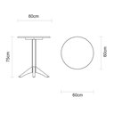 Ver imagem 4 de Mesa de Madeira Tramontina London Redonda em Tauari Amendoa 2 Lugares 60 Cm