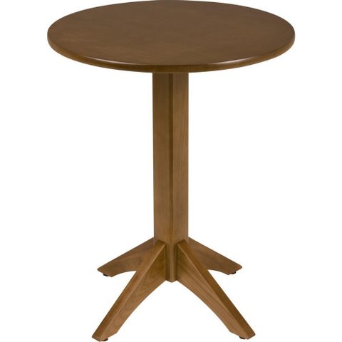 Mesa de Madeira Tramontina London Redonda em Tauari Amendoa 2 Lugares 60 Cm