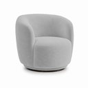 Ver imagem 2 de Poltrona Decorativa Sala de Estar Melissa Giratória Veludo Cinza M1 - Monari Design