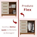 Ver mais imagens de Cômoda Madri 4 Gavetas 2 Portas MDF Cinamomo Arenas Tudo de Móveis 114cm