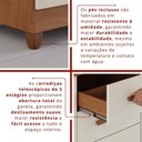Ver imagem 2 de Cômoda Madri 4 Gavetas 2 Portas MDF Cinamomo Arenas Tudo de Móveis 114cm