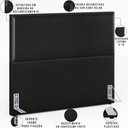 Ver imagem 6 de Cabeceira Cama Box Casal Com Tachas 140 Cm Couríssimo Preto