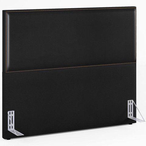 Cabeceira Cama Box Casal Com Tachas 140 Cm Couríssimo Preto