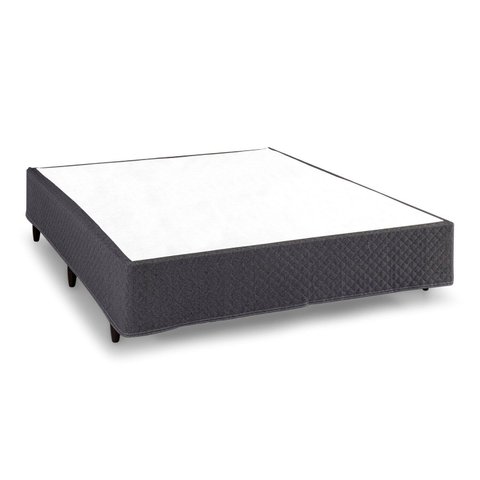 Base Box Desmontável Queen 158x198x28cm Cinza/Chumbo
